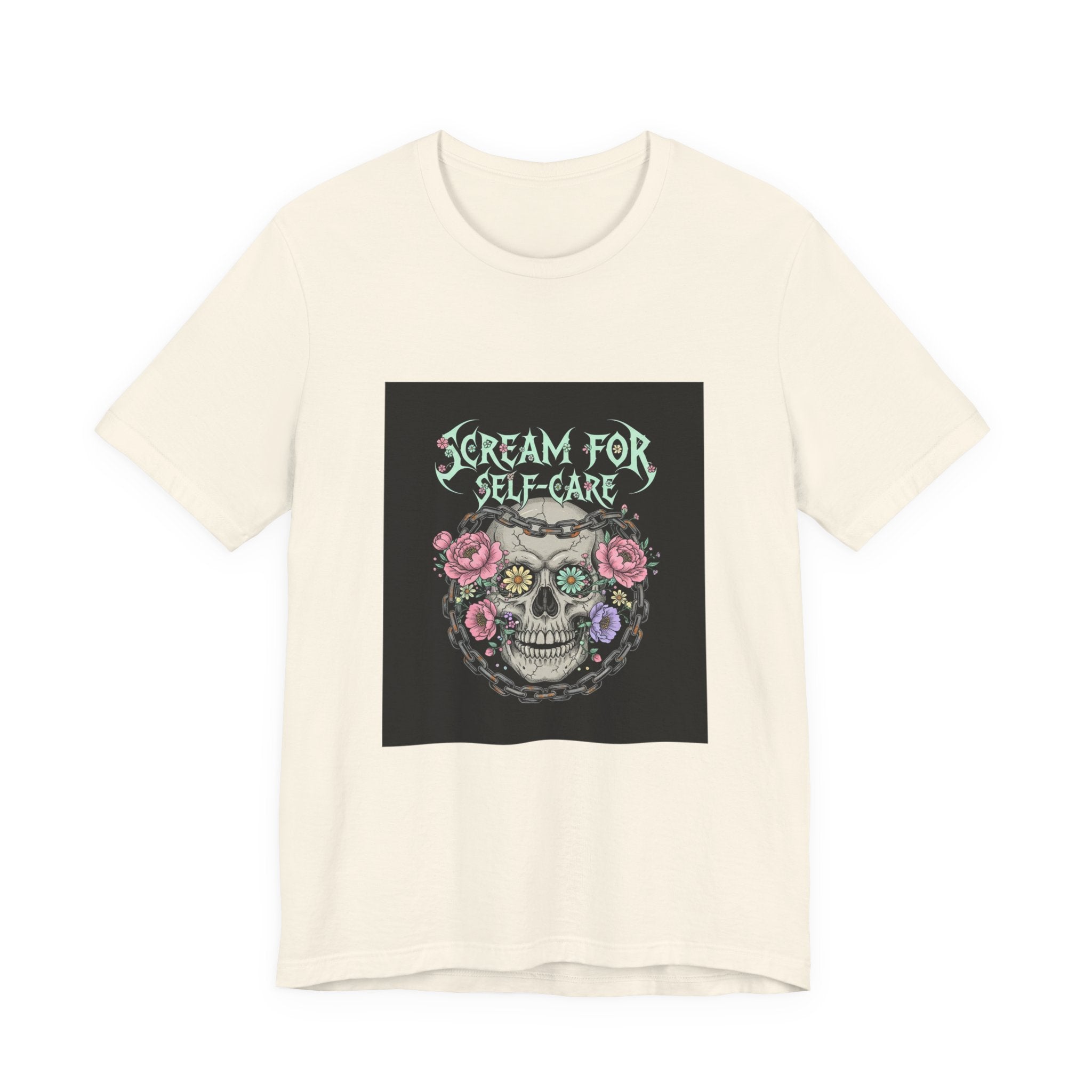 Scream for Self-Care T-Shirt | metal font shirt, gothic wellness quote