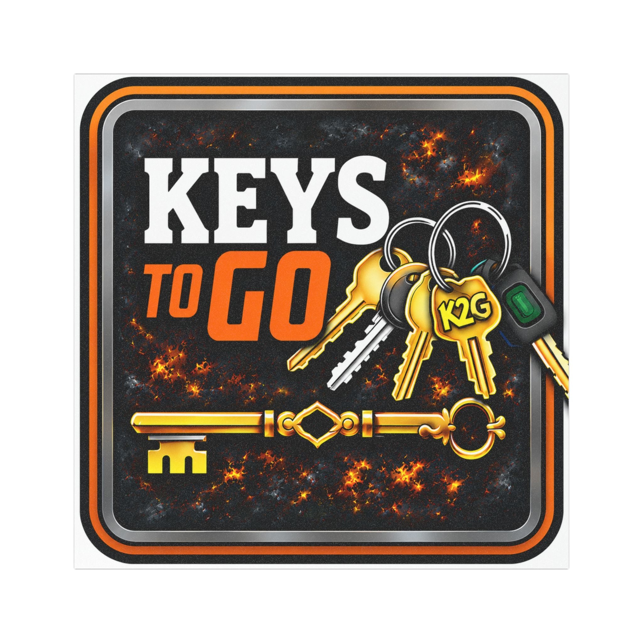 Keys To Go Car Magnet — Keychain Reminder Magnetic Sign for Vehicles