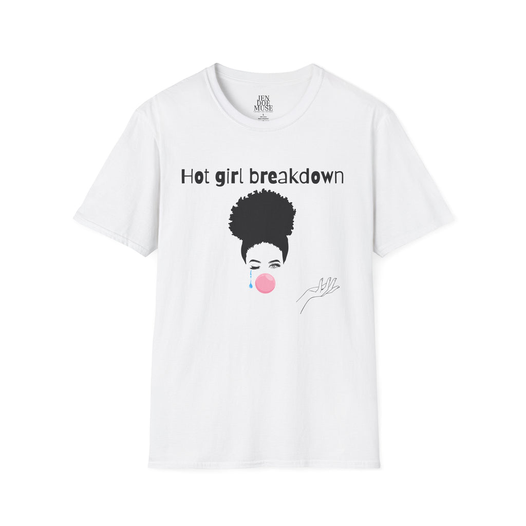 Hot Girl Breakdown Unisex Softstyle T-Shirt | Fun Casual Wear, Gift for Her, Everyday Style, Artsy Graphic Tee, Summer Fashion