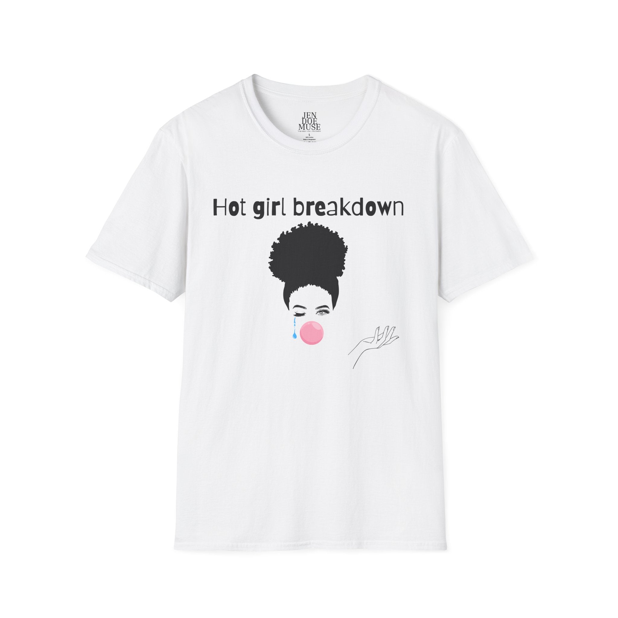 Hot Girl Breakdown Unisex Softstyle T-Shirt | Fun Casual Wear, Gift for Her, Everyday Style, Artsy Graphic Tee, Summer Fashion