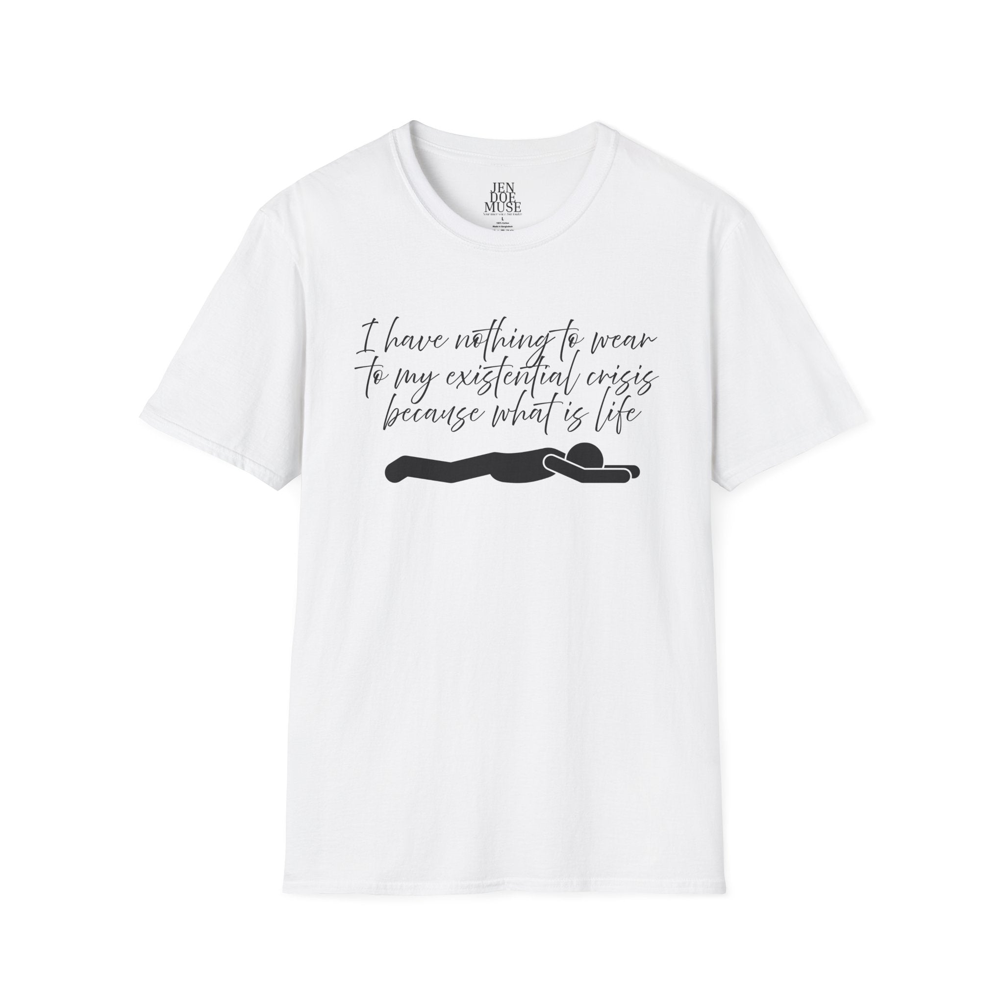 Existential Crisis Women's Softstyle Tee, Funny Shirt, Casual Wear, Gift for Her, Quirky Gift, Humor Tee