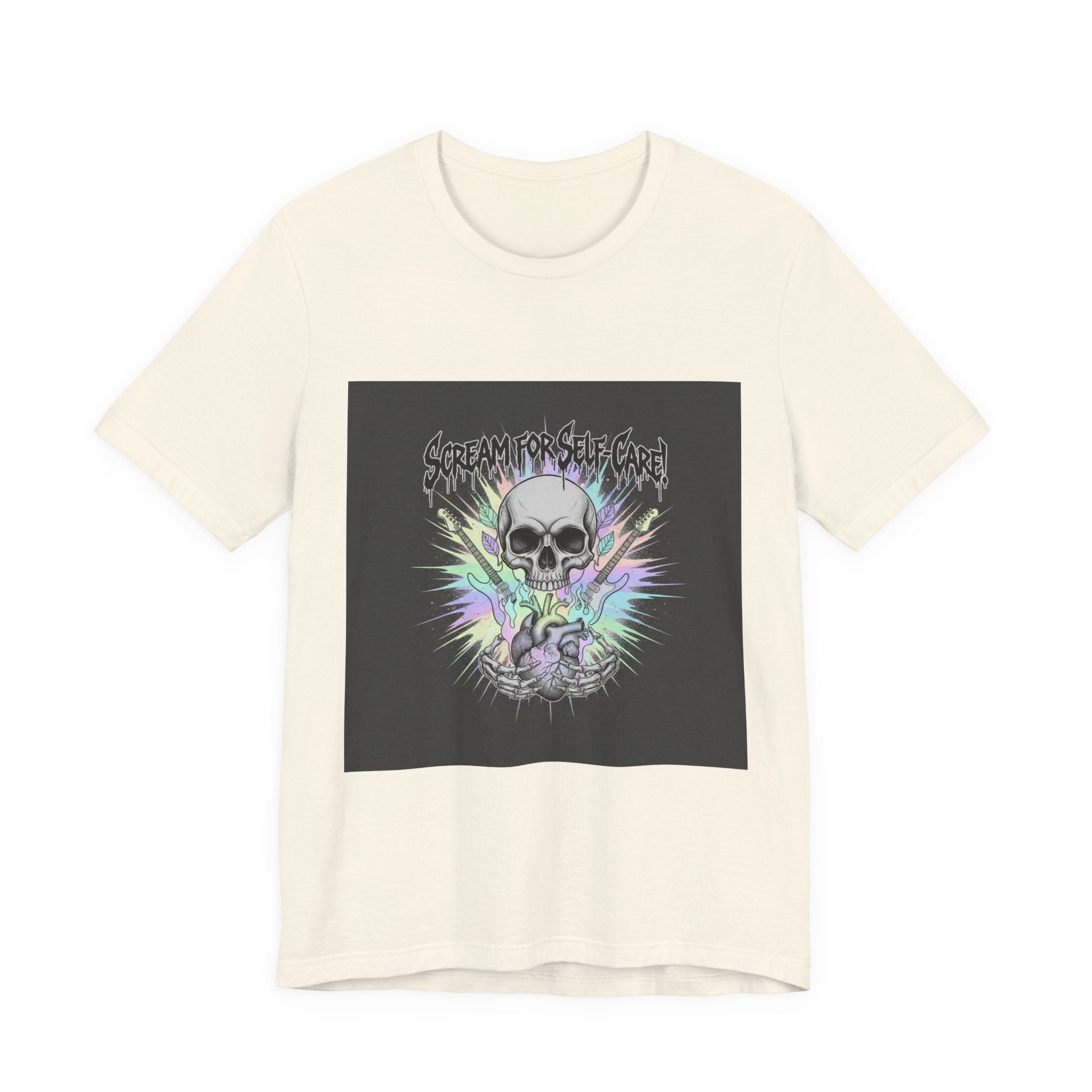 Scream for Self-Care Tee | metal font shirt, gothic wellness quote