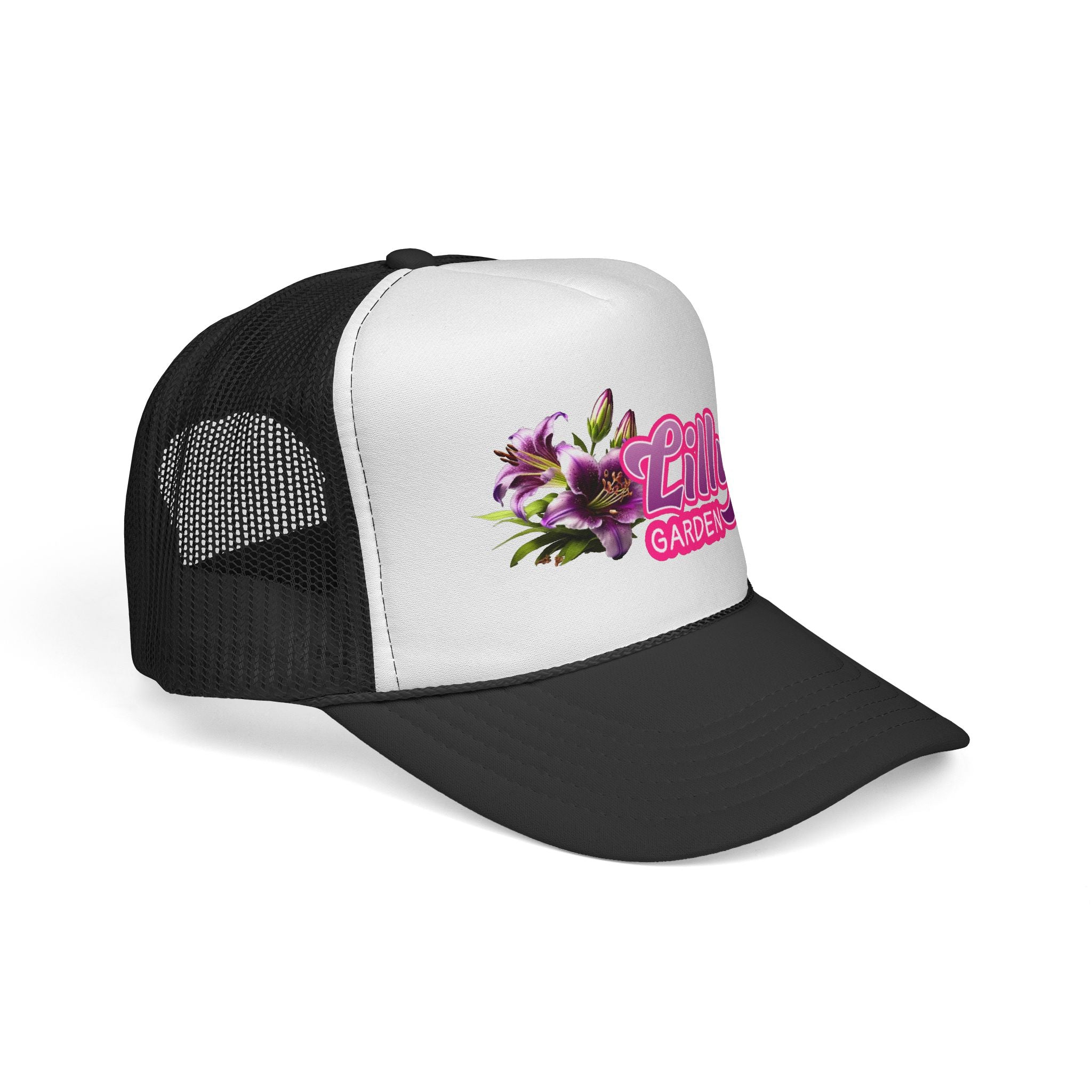 Lillys Garden Trucker Cap — Floral Logo Mesh Hat