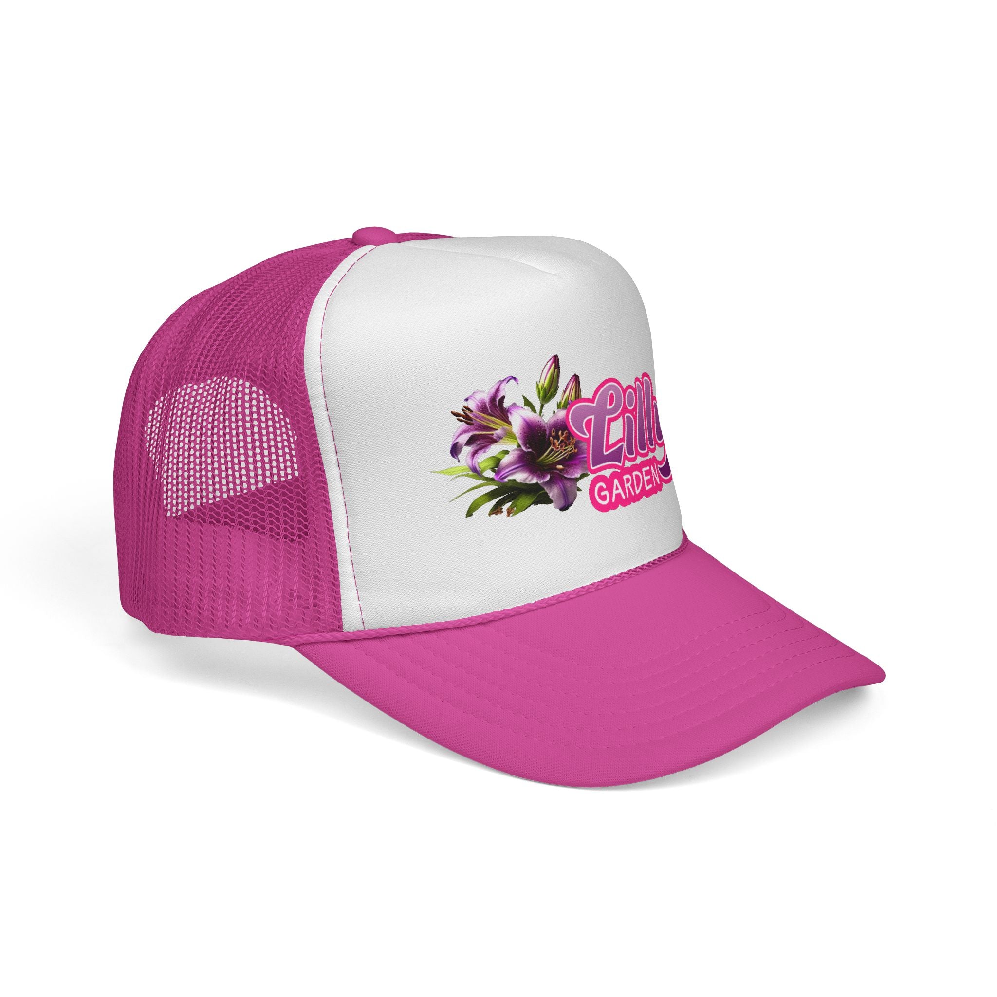 Lillys Garden Trucker Cap — Floral Logo Mesh Hat