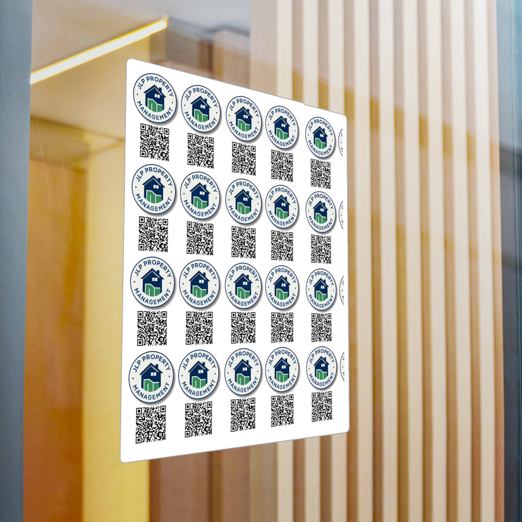 JLP Property Management QR Logo Stickers - Kiss-Cut Vinyl Decals