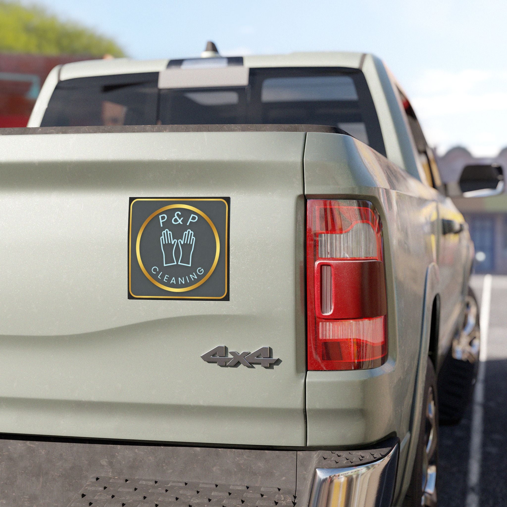 P & P Cleaning Logo Car Magnet — Professional Cleaning Service
