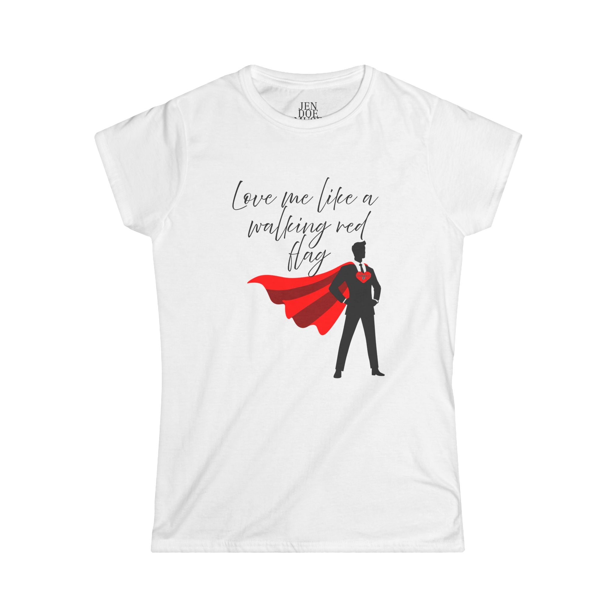 Heroic Love Women's Softstyle Tee - Fun Graphic Shirt, Perfect Gift for Her, Unique T-Shirt, Valentine's Day Apparel, Casual Wear