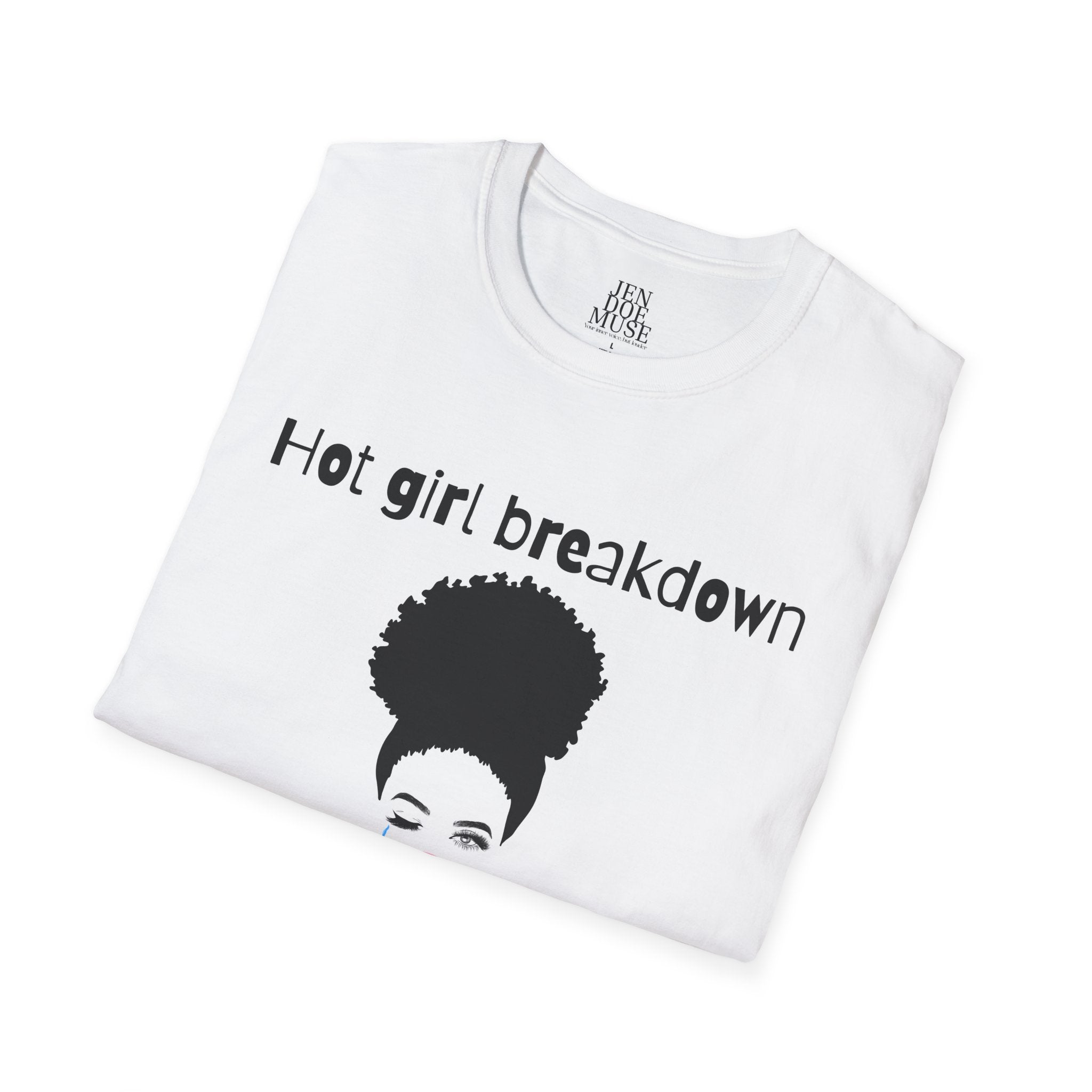 Hot Girl Breakdown Unisex Softstyle T-Shirt | Fun Casual Wear, Gift for Her, Everyday Style, Artsy Graphic Tee, Summer Fashion