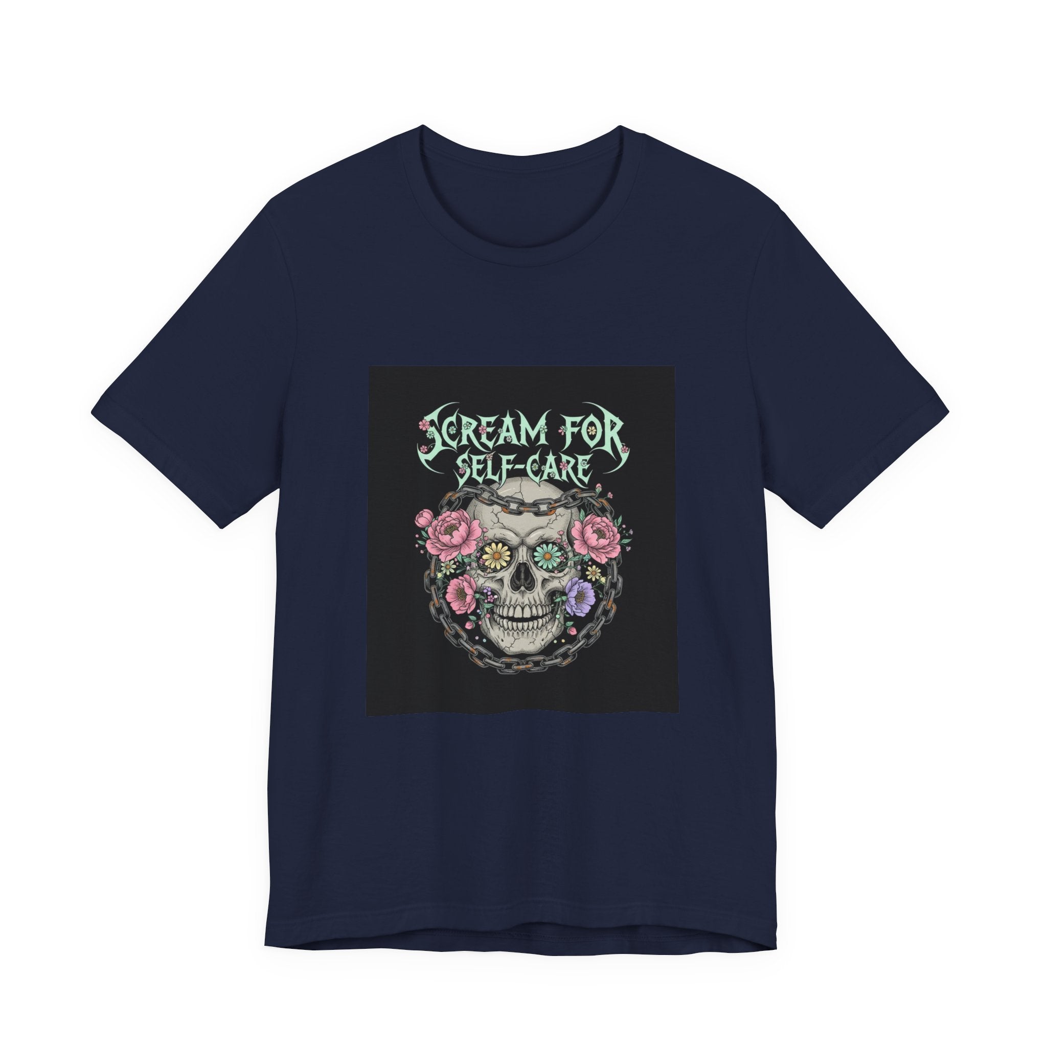 Scream for Self-Care T-Shirt | metal font shirt, gothic wellness quote