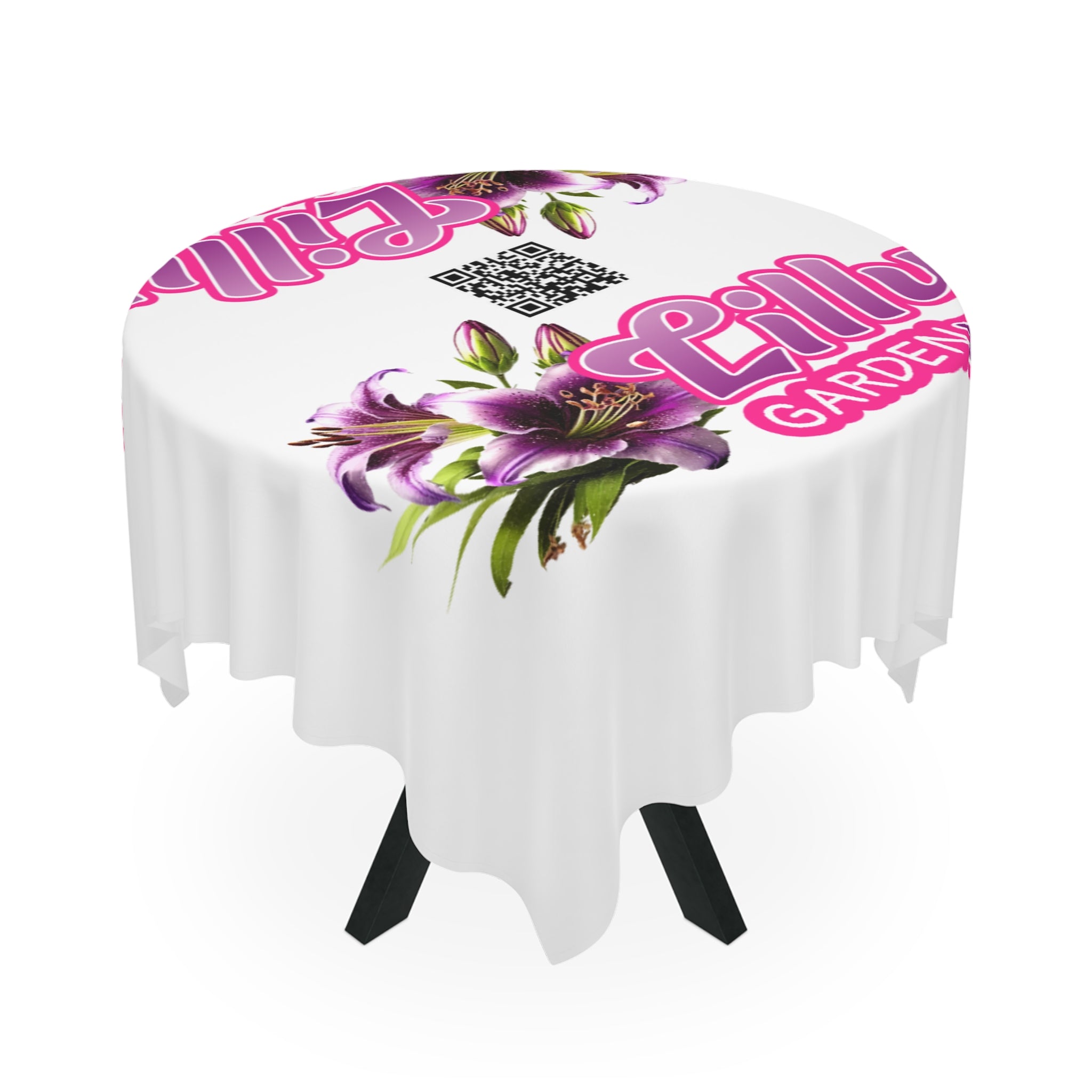 Lilly's Garden Floral Tablecloth — QR Design