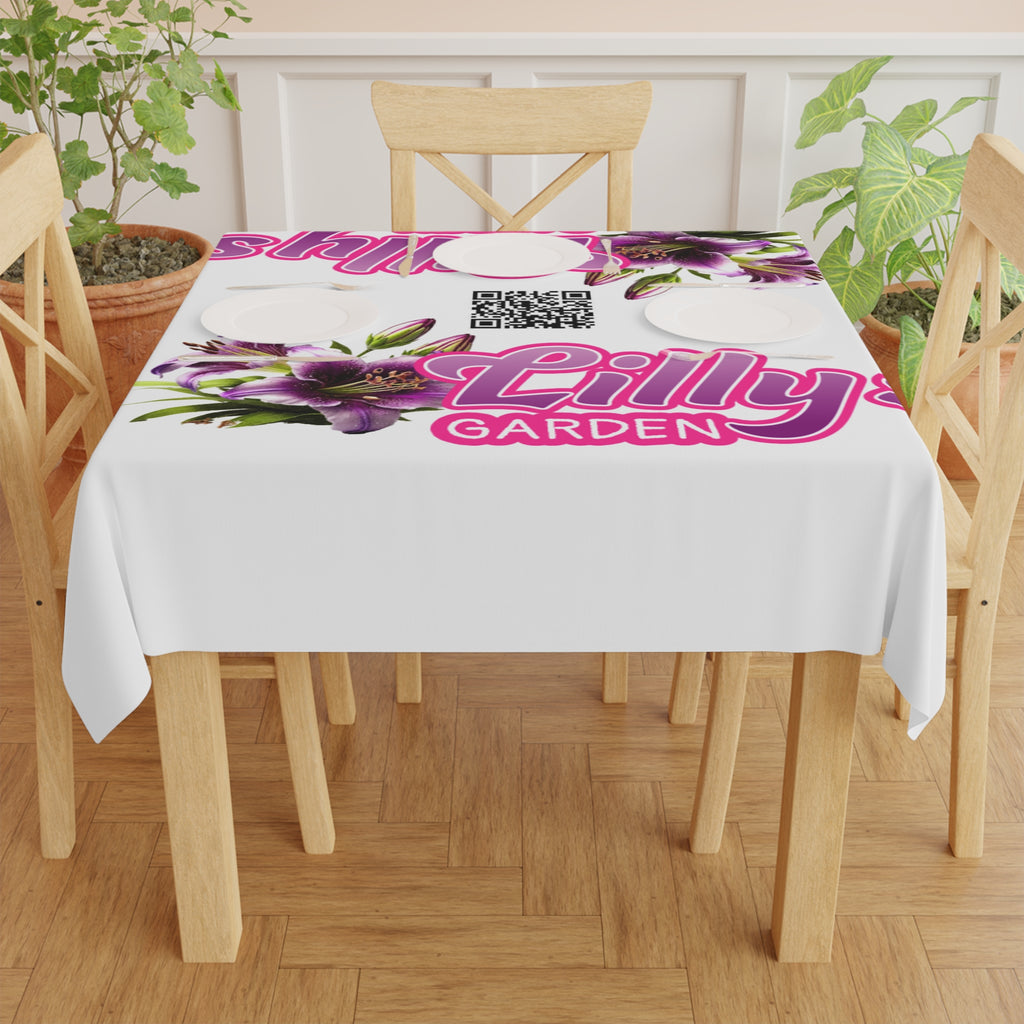 Lilly's Garden Floral Tablecloth — QR Design