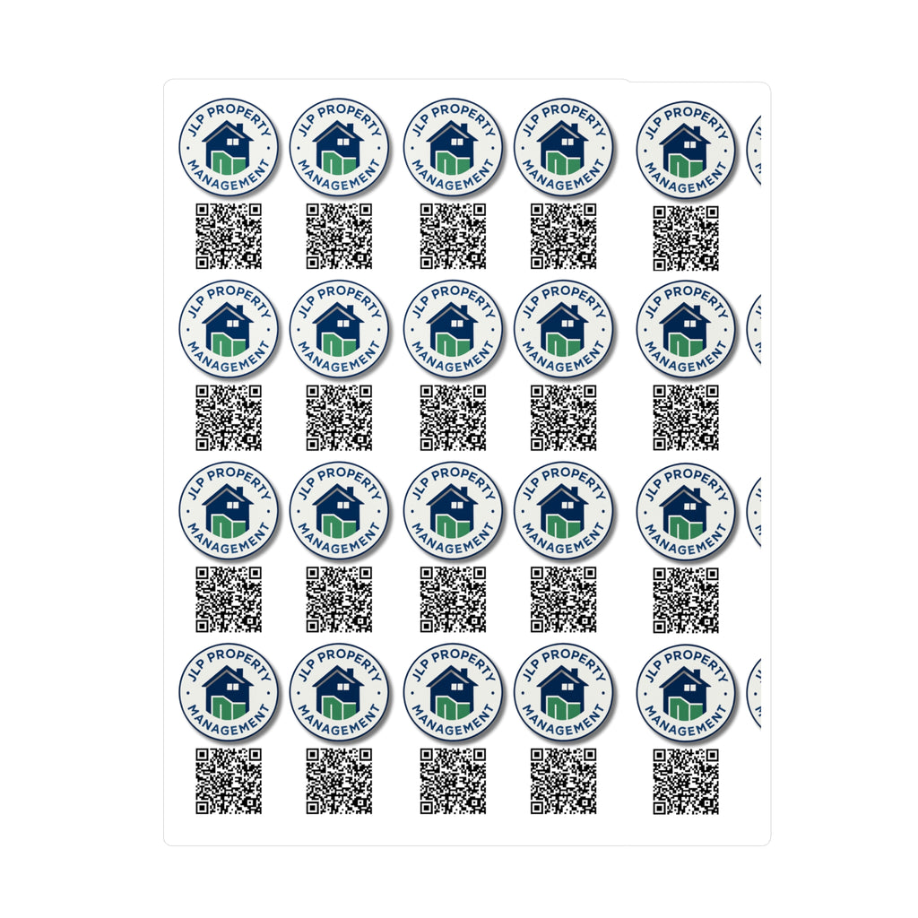 JLP Property Management QR Logo Stickers - Kiss-Cut Vinyl Decals