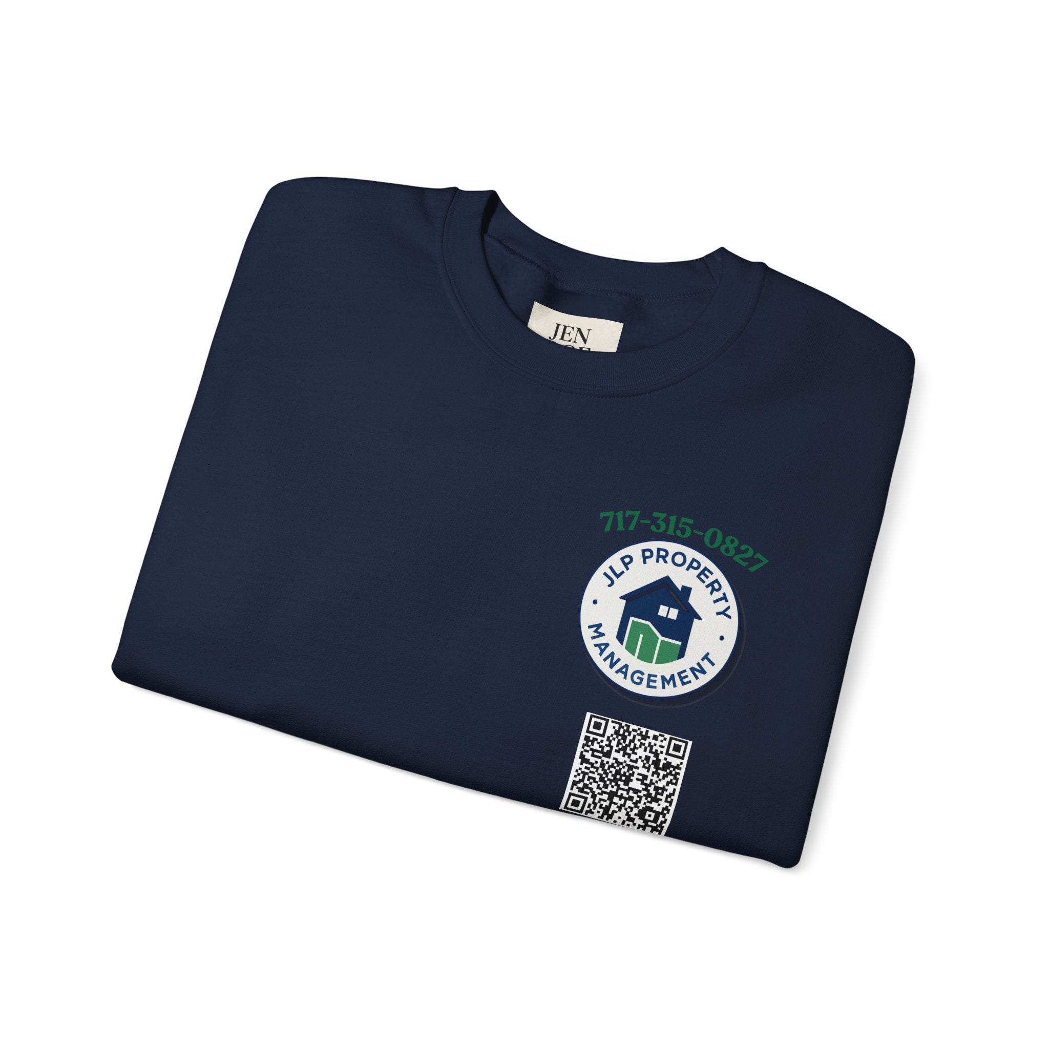 Property Management Crewneck Sweatshirt — JLP Property Management Logo & QR