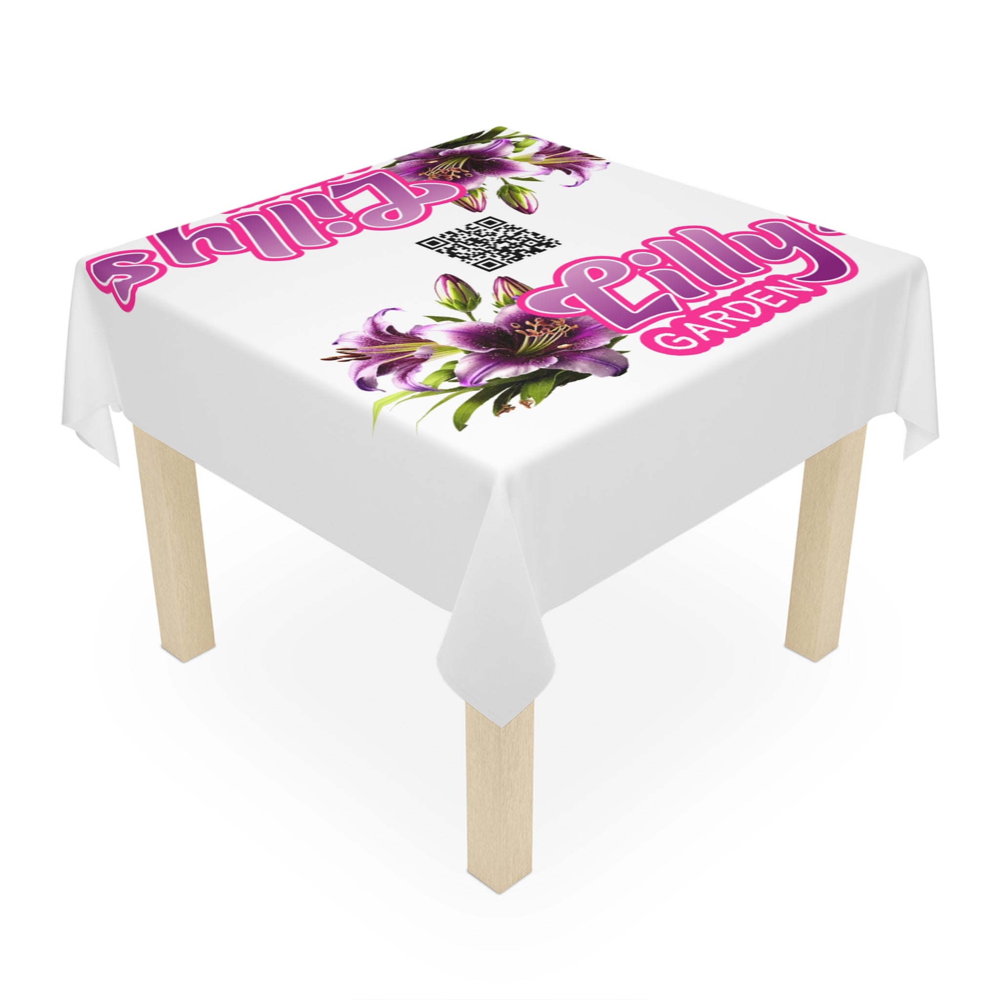 Lilly's Garden Floral Tablecloth — QR Design