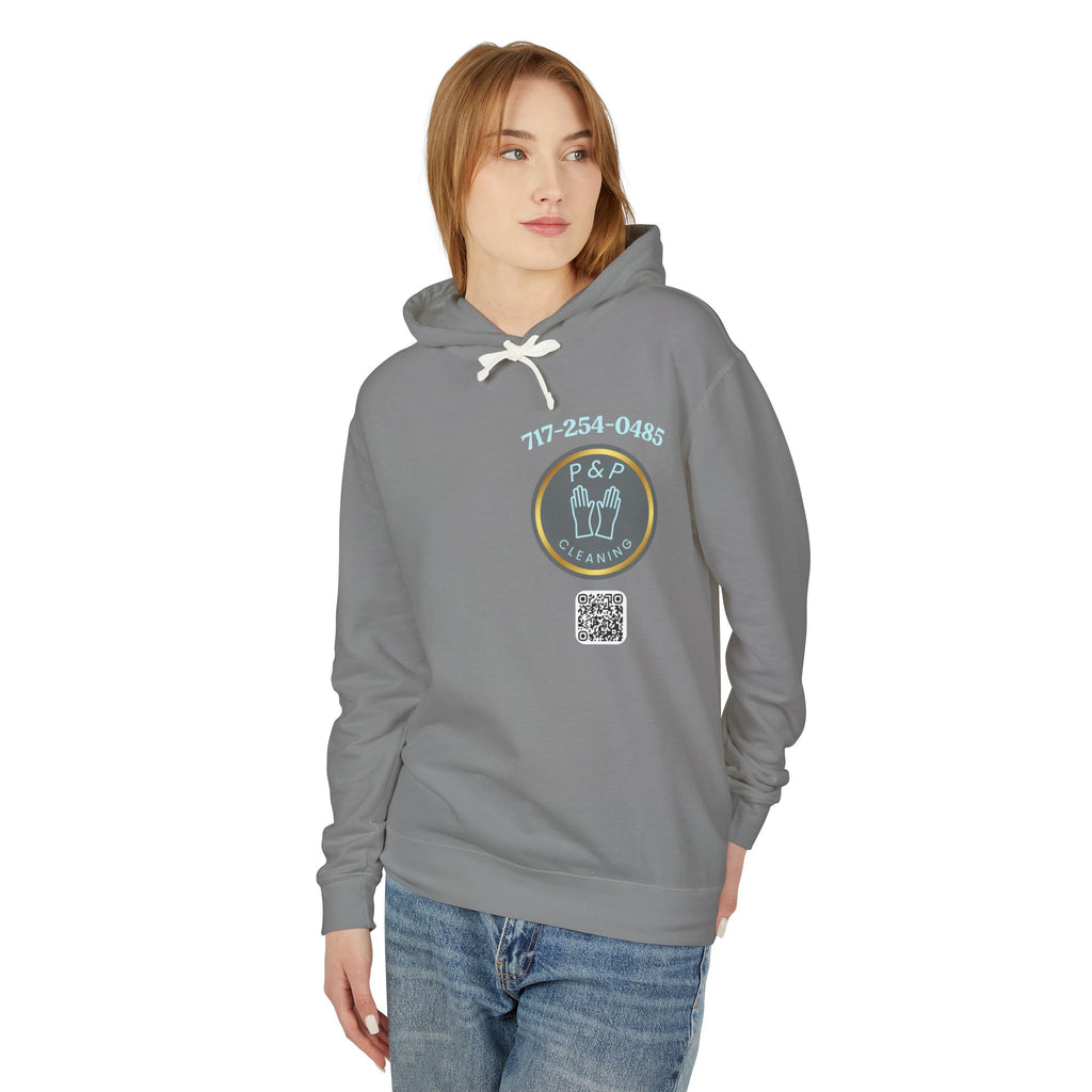 Cleaning Service Hoodie — P&P Cleaning Branded Lightweight Hooded Sweatshirt