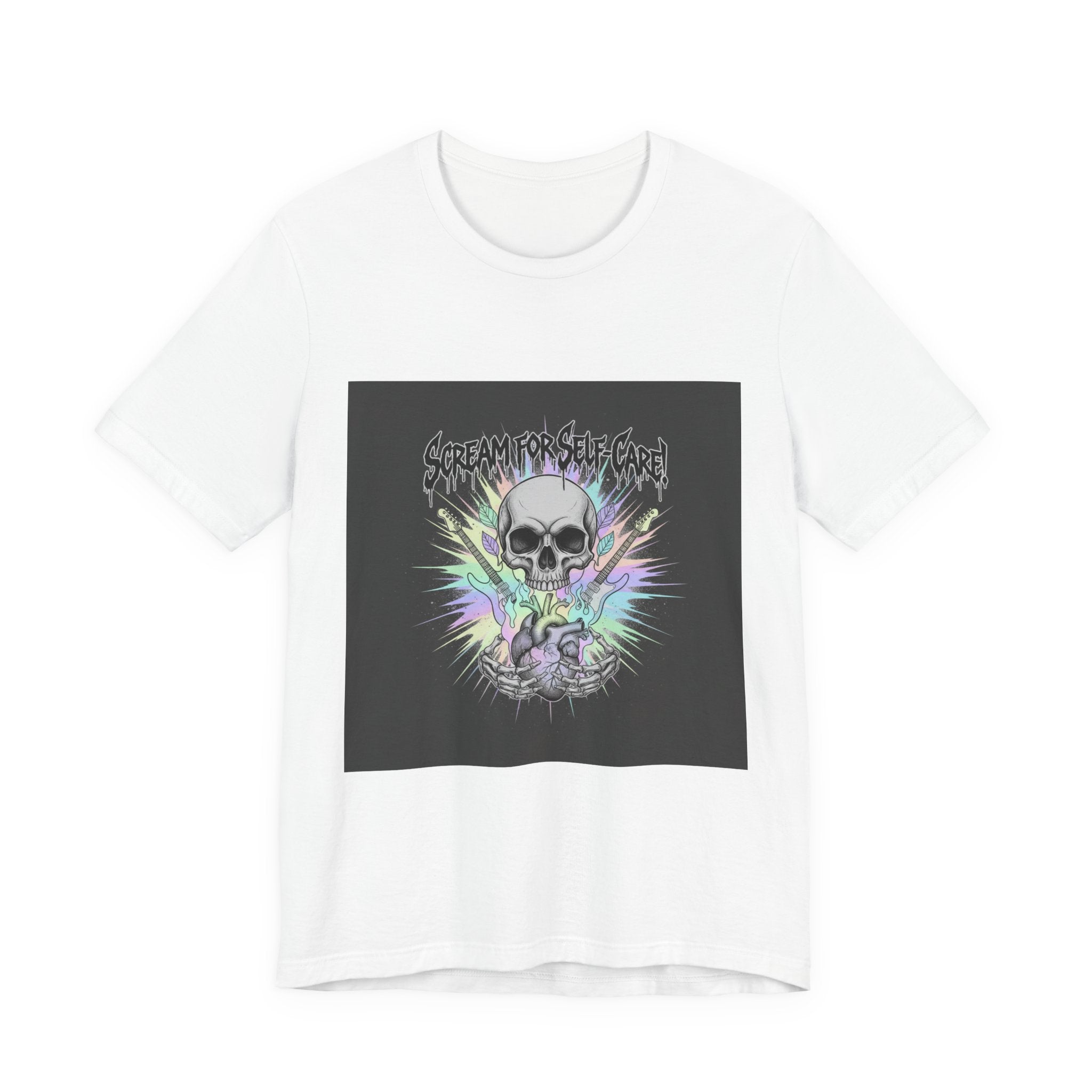 Scream for Self-Care Tee | metal font shirt, gothic wellness quote
