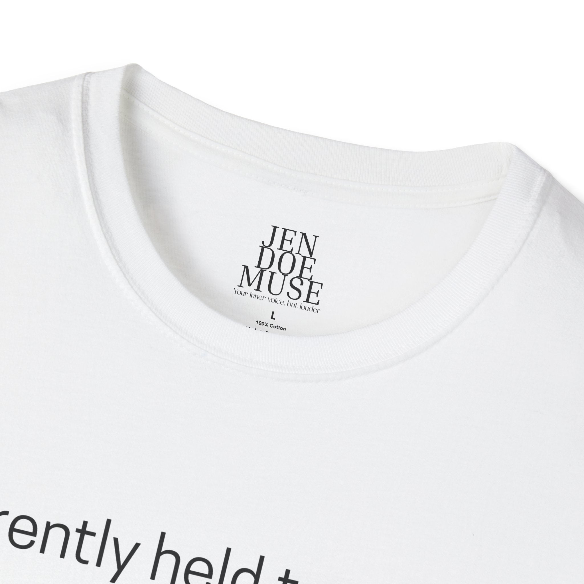 Currently Held Together by Dry Shampoo & Delusion Unisex Softstyle T-Shirt, Funny Graphic Tee, Casual Wear, Gift for Friends, Comedy Shirt