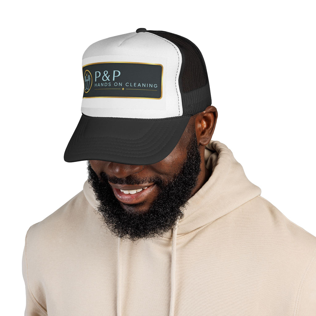 P&P Hands On Cleaning Logo Trucker Cap