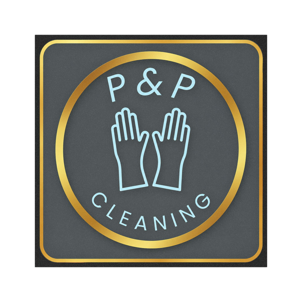 P & P Cleaning Logo Car Magnet — Professional Cleaning Service