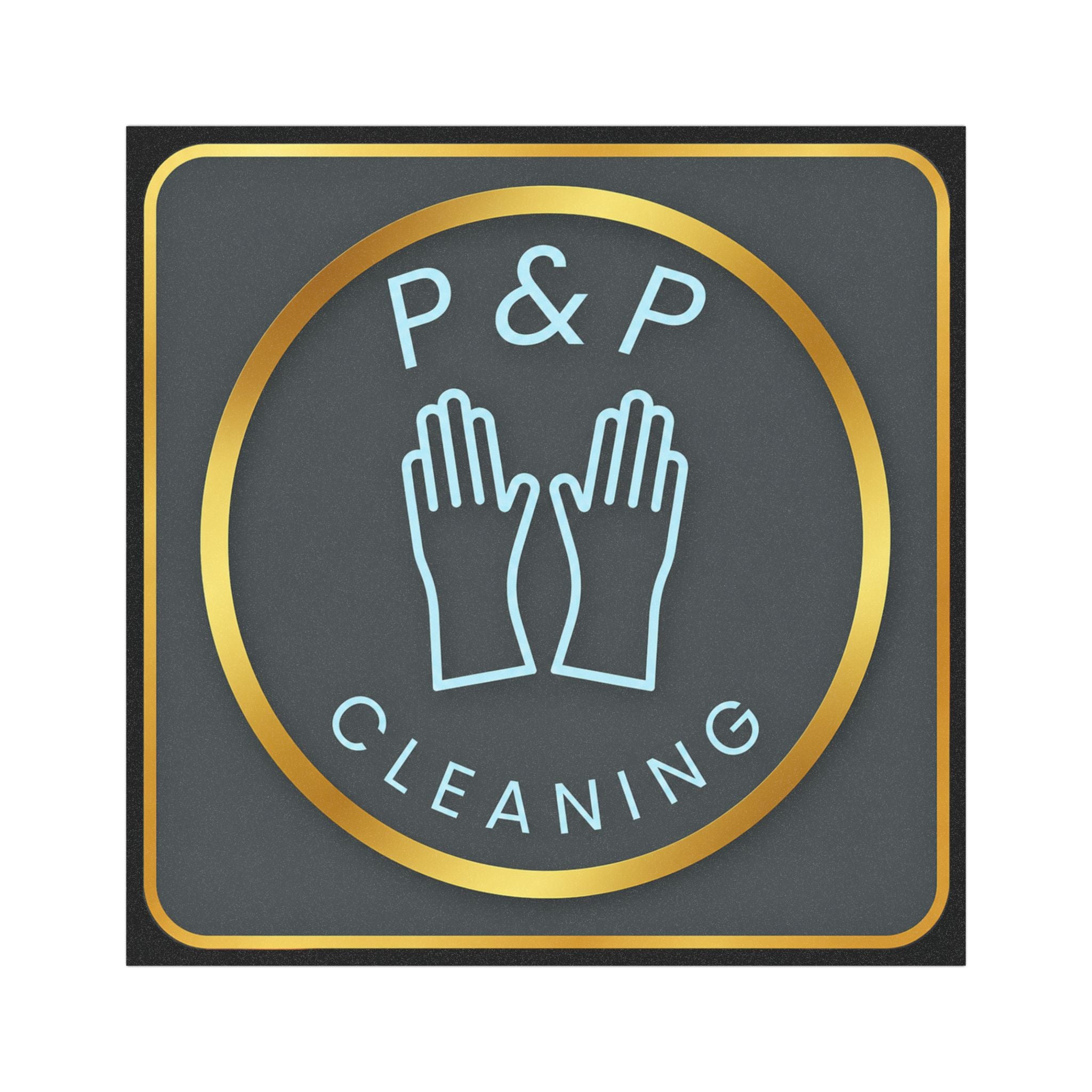 P & P Cleaning Logo Car Magnet — Professional Cleaning Service