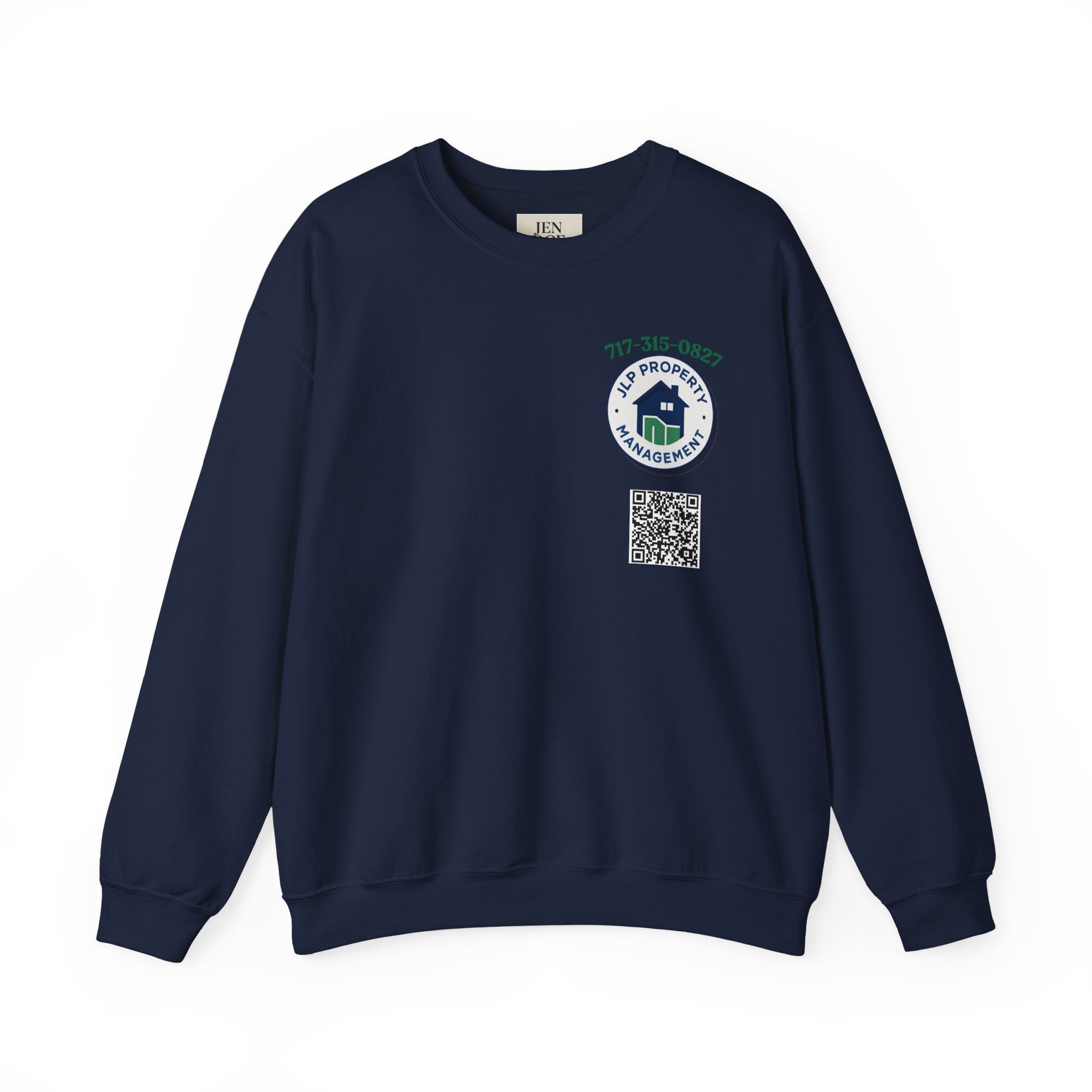 Property Management Crewneck Sweatshirt — JLP Property Management Logo & QR