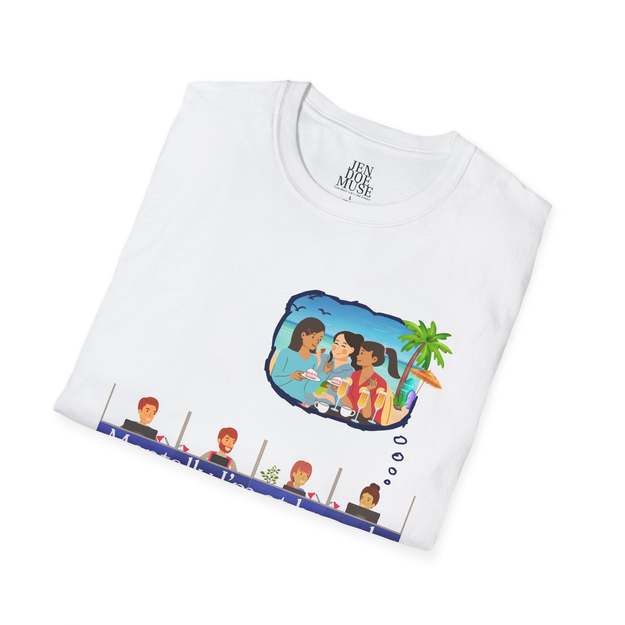 Brunch Vibes Tee - Fun Women's Softstyle Tee for Casual Outings, Gifts, Summer Parties, Brunch Enthusiasts, Comfortable Apparel