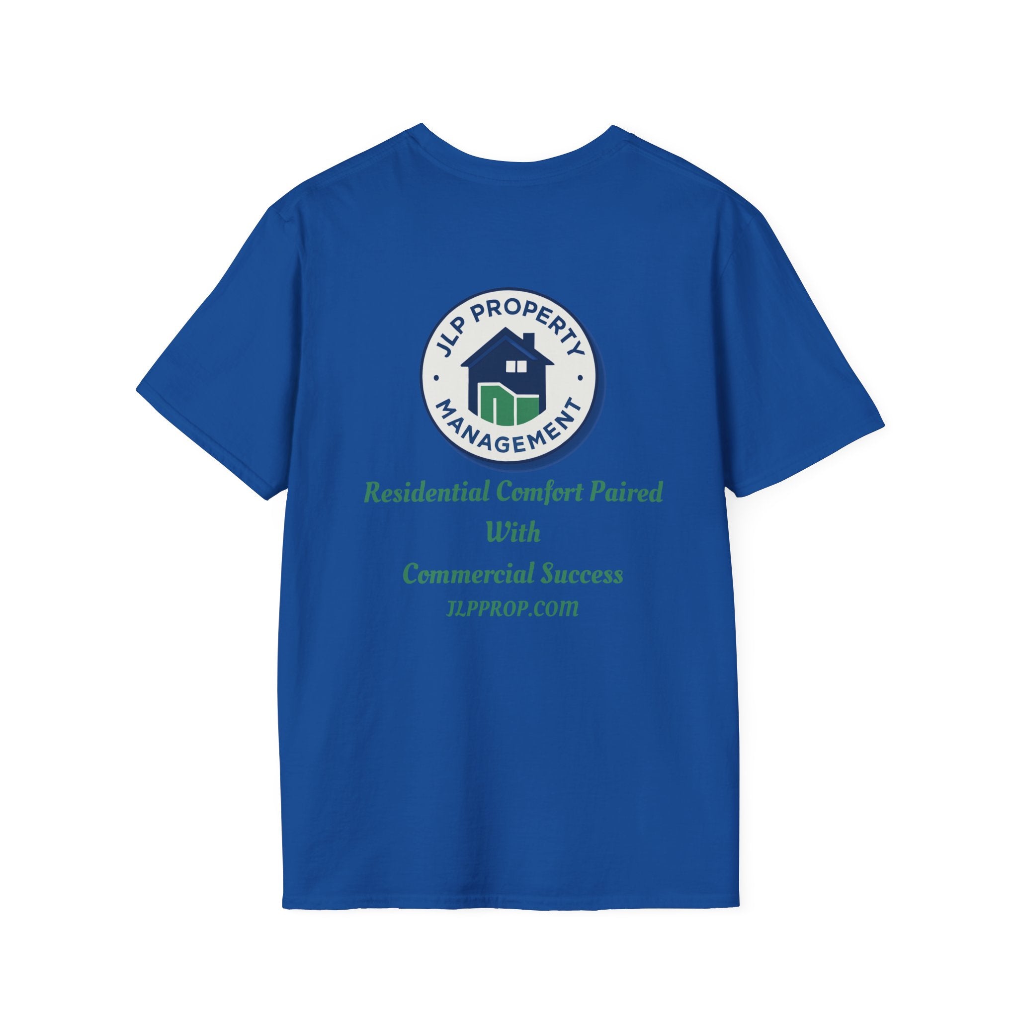 Property Management T-Shirt — JLP Property Management Logo Tee with QR Code