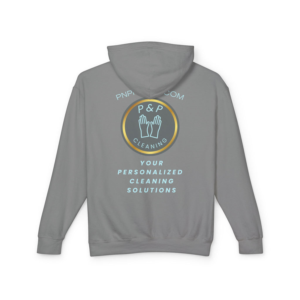 Cleaning Service Hoodie — P&P Cleaning Branded Lightweight Hooded Sweatshirt
