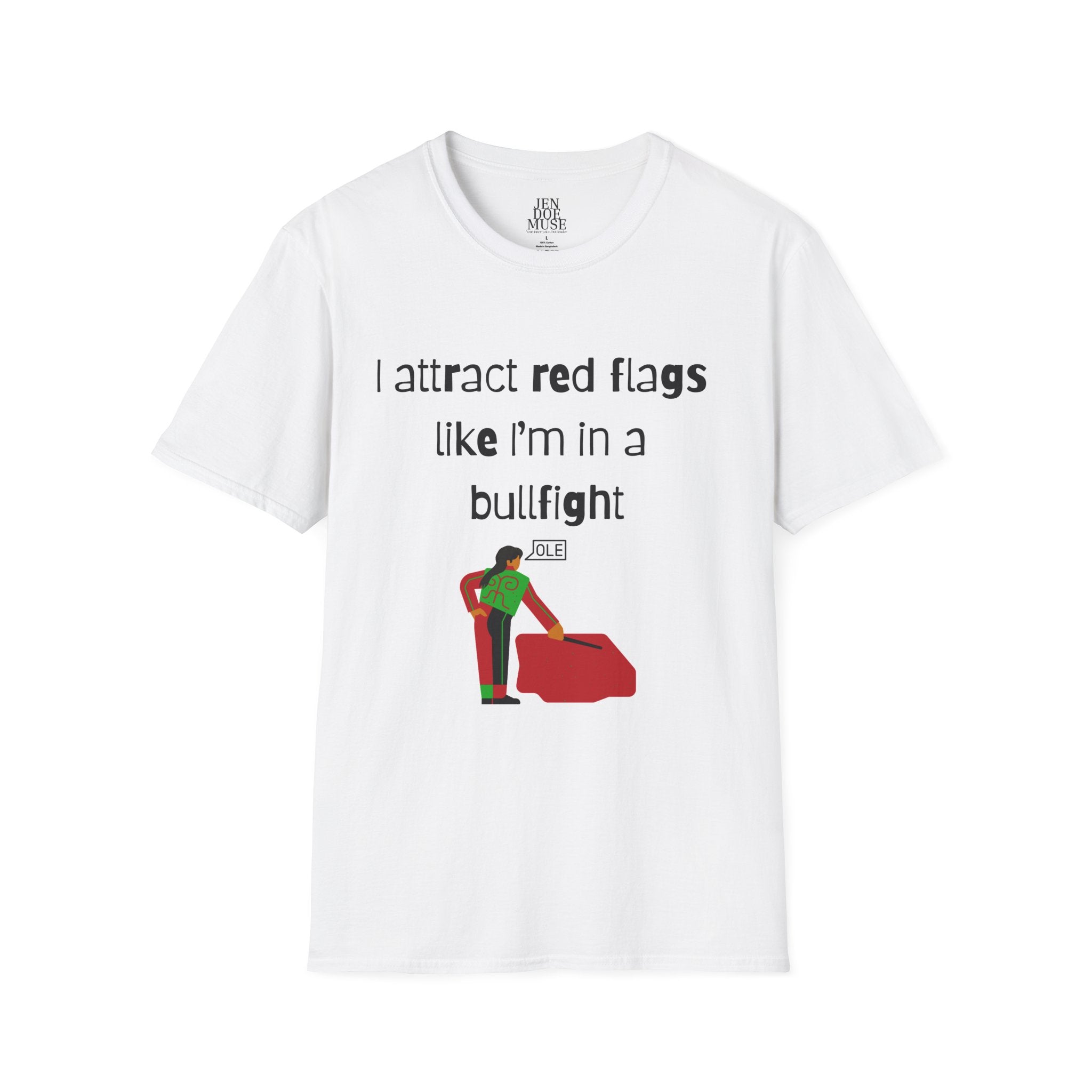 Fun Red Flags T-Shirt, Unisex Graphic Tee, Casual Wear, Gift for Friends, Playful Humor Shirt, Birthday, Everyday