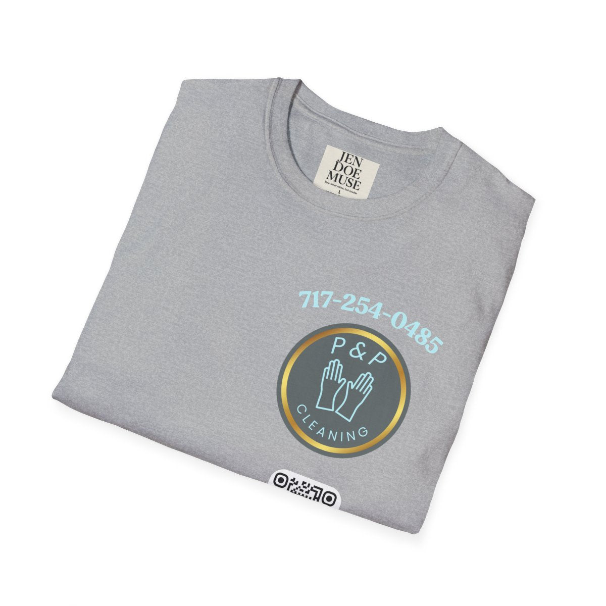 P&P Cleaning Logo T-Shirt — Personalized Cleaning Service Promo Tee